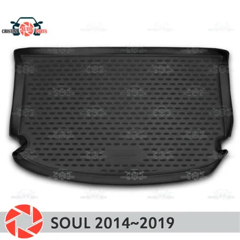 

Trunk mat for Kia Soul 2014~2019 trunk floor rugs non slip polyurethane dirt protection interior trunk car styling