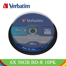 Verbatim BD-R DL 50GB 6X Blu-Ray пустой диск двойной двухслойный записываемый носитель Фирменная Серия Blue Ray диск компактный накопитель данных
