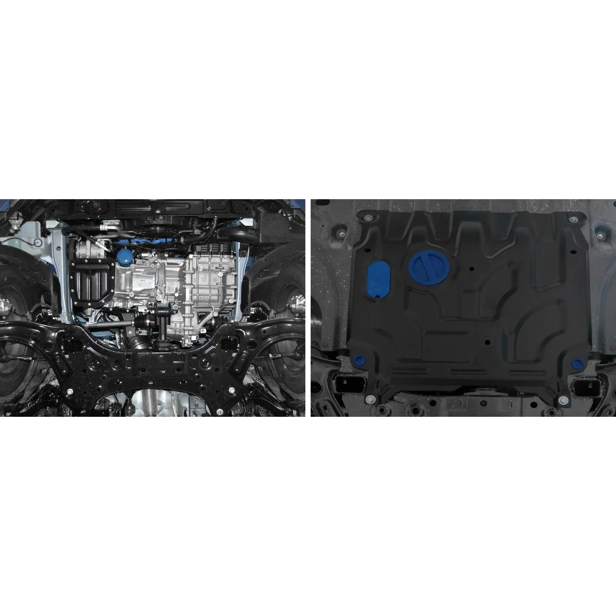 Защита картера и КПП Rival 111.2369.1 (для Hyundai Solaris (V - 1.4; 1.6) 2017-н.в./Kia Rio (V - 1.4; 1.6) 2017-н.в./Kia Rio (V - 1.4; 1.6) (X-Line) 2017-н.в., крепеж в комплекте, сталь 2 мм)