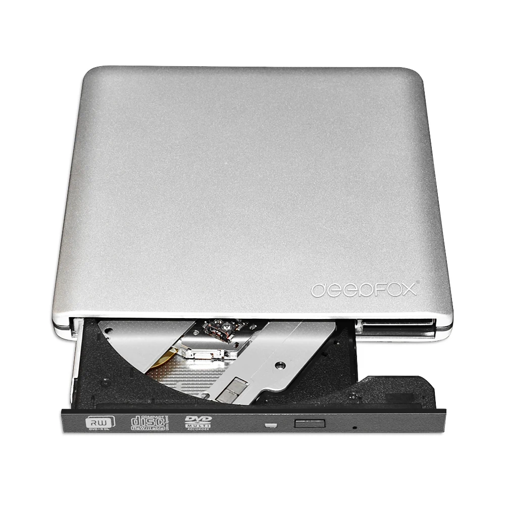Deepfox Aluminium Blu-Ray Drive Slim Type C Bluray Burner BD-RE CD/DVD RW Writer Play 3D 4K Blu-ray Disc For Laptop Notebook