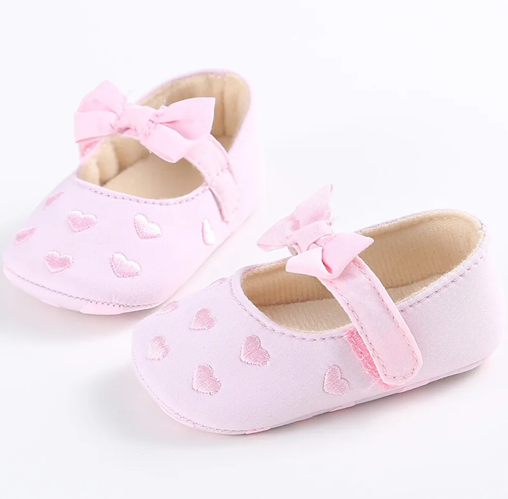 Pudcoco/Новинка; обувь для малышей с мягкой подошвой и бантом-бабочкой; обувь для малышей 0-18 месяцев; - Цвет: Розовый