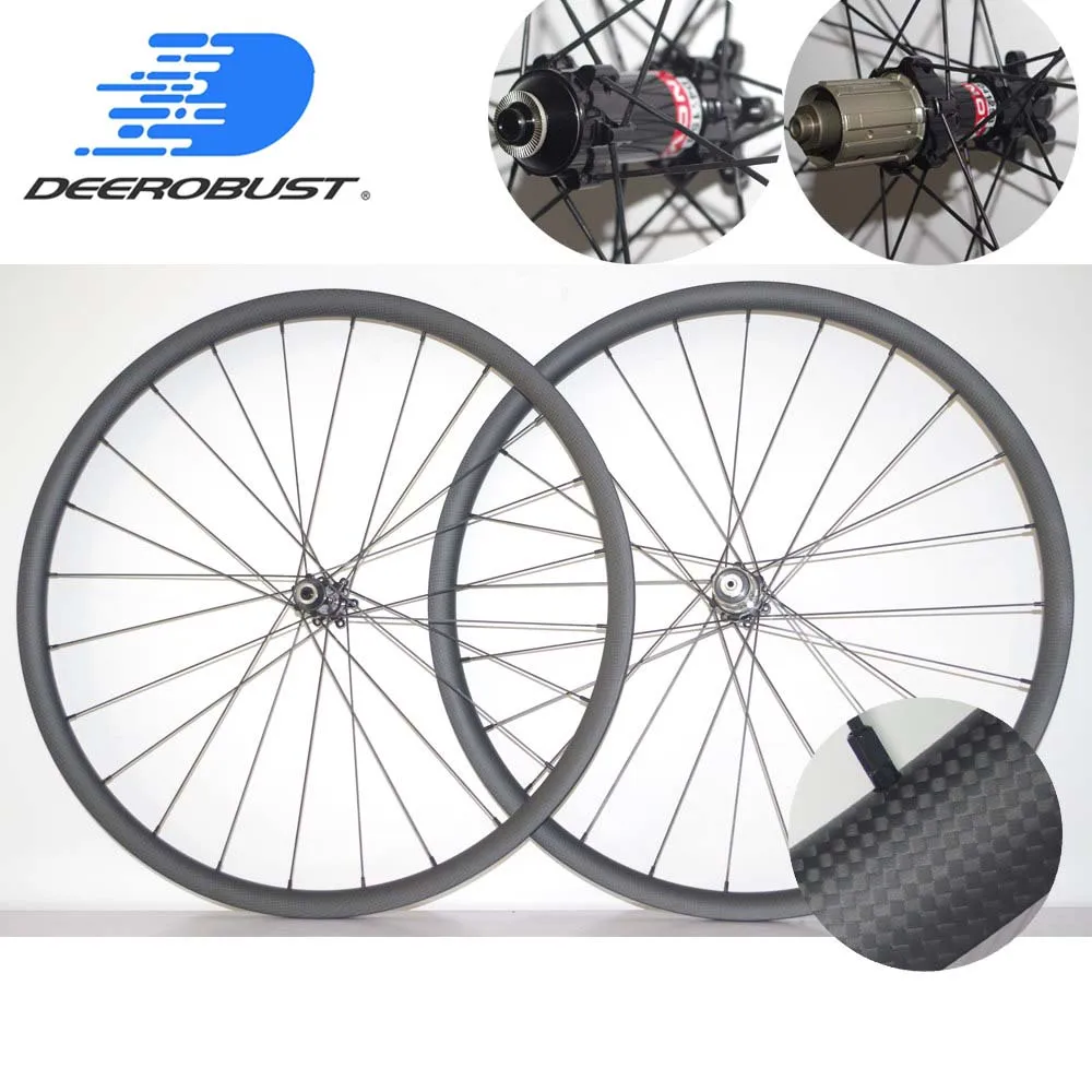 Карбоновые колеса MTB XC 1090 г легкие 24 мм x 26 дюймов бескамерная покрышка набор колес