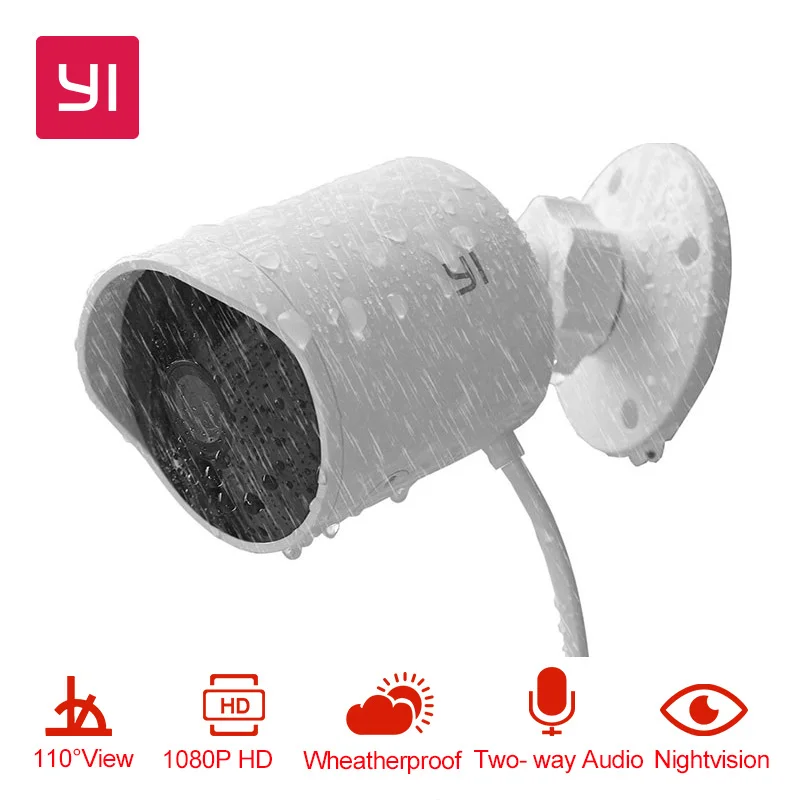 

YI Outdoor Security Camera Cloud WebCam Wireless IP Camera 1080p resolution Waterproof Night Vision Surveillance System