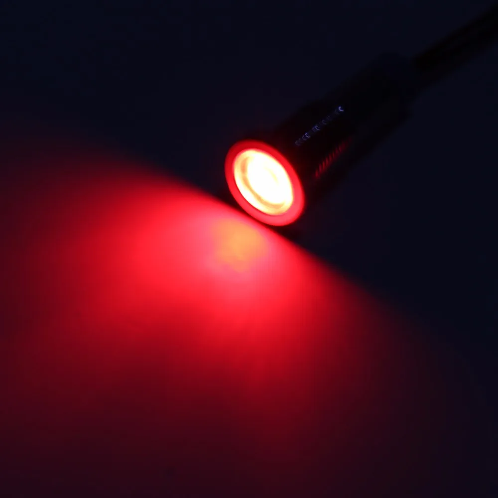 6 мм светодиодный металлический индикатор светильник 6 мм Водонепроницаемая сигнальная лампа 6 в 12 В 24 В 220 В с проводом красный желтый синий зеленый белый 6ZSD. X