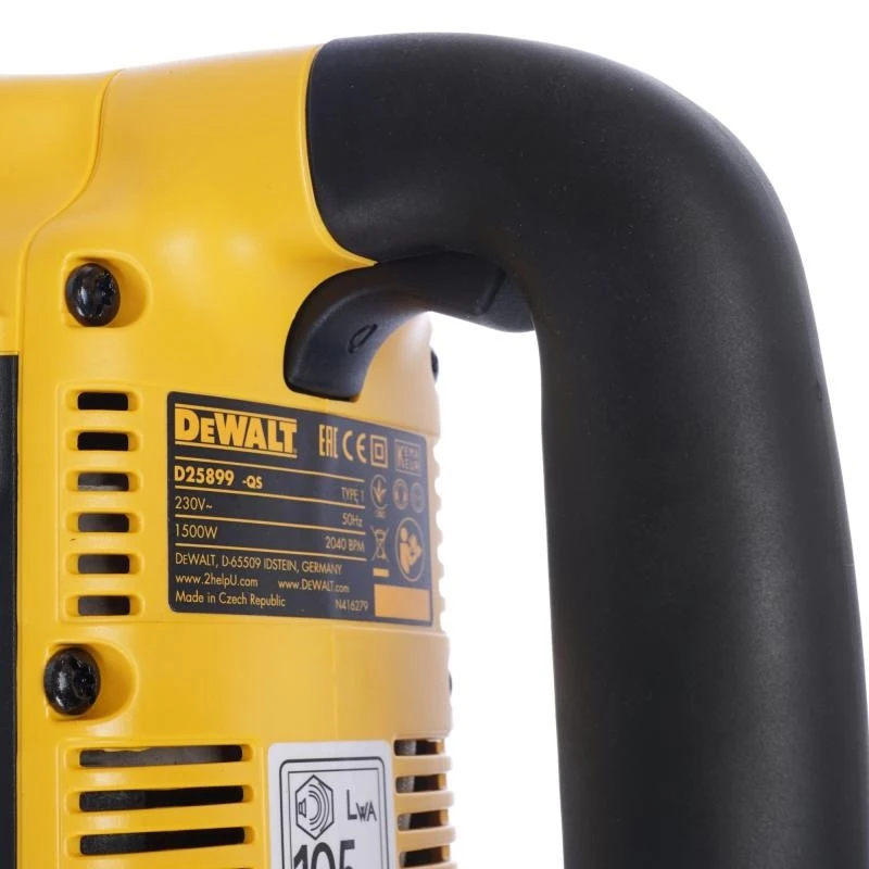 Молоток отбойный электрический DeWalt D25899K (Мощность 1500 Вт, энергия удара 17,9 дж, 2040 ударов в минуту)