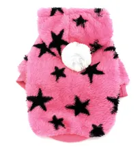 Small Dog Coat Pattern Stars Fleece Dog Sweaters Puppy Hoodies Warm Cat Pet Clothes Winter Dog Sweatshirts