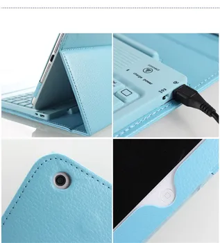 

Bluetooth Keyboard Wireless Silicone Cover Universal for iPad5/6/Air/Air2/9.7/pro 9.7 2017 PU Leather waterproof Case