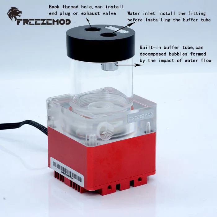 FREEZEMOD 220mm computer cooling pc water cooler pump water tank PWM head 4 meters flow 800L RGB light AURA.PUB-FS6PD-22