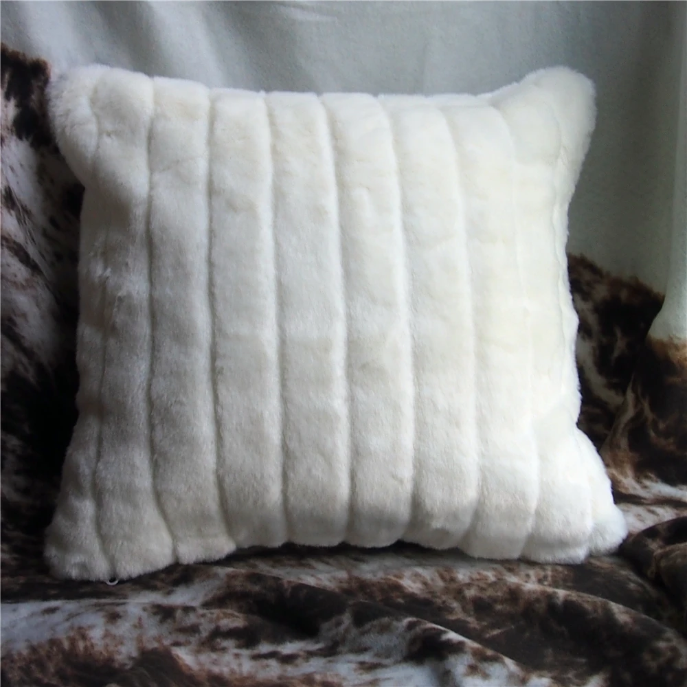 

45*45cm/50x50cm creative European style white faux fur cushion pillow cover sofa home decoration soft plush cushion cover home