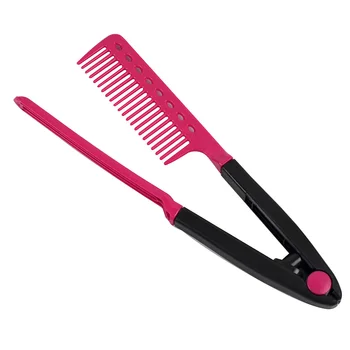 

V Shape Folding Hairbrush Hair Straightener Comb Salon Hairdresser Barber Hair Cutting Comb hairstyle Styling Tool