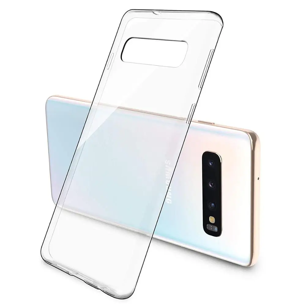  Stand case compatible Samsung S8 S9 S10 Plus Note 8 9 10 fully Clear Case in Gel TPU FIT