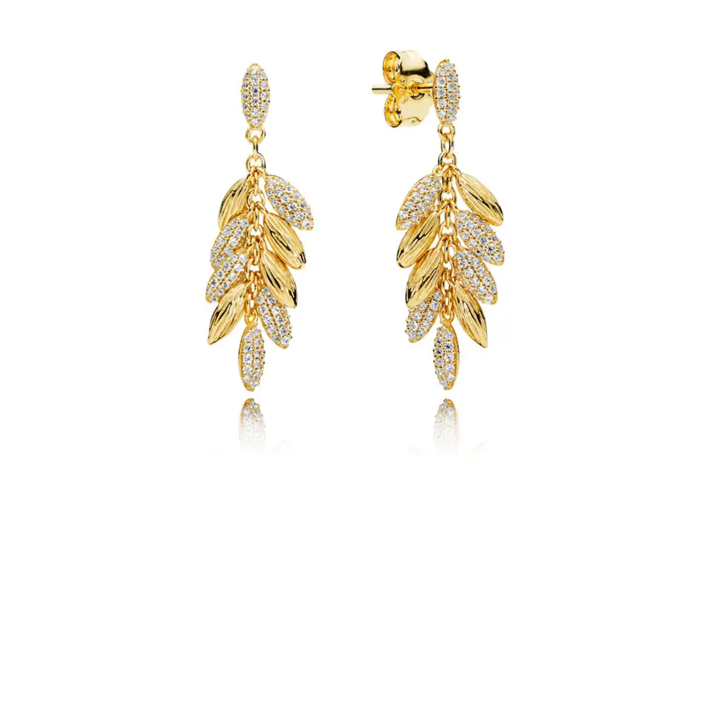 

CHAMSS Shine Floating Grains Earrings Smart Grain Earrings 267674CZ Personality Wheat Earrings Women 2018 Hot Free Shipping
