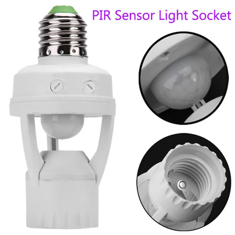 E27 LED Lamp Bulb Holder Light Socket Switch Infrared PIR Motion Sensor