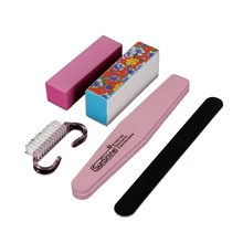 Maincure 5Pcs/set Nail Brush Polishing block Nail Files Plastic Multifunctional Portable N