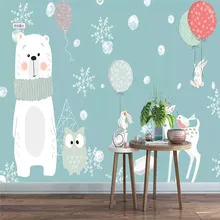 Elegant bear cubs children's room background wall professional production murals wholesale wallpaper mural poster photo wall Elegant bear cubs children's room background wall professional production murals wholesale wallpaper mural poster photo wall