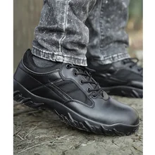 Черная армейская тактическая обувь; армейские ботинки; Повседневная прогулочная обувь; Bota Masculina; Осенняя Рабочая защитная обувь; Мужская нескользящая обувь