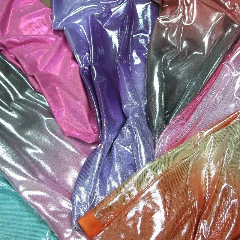 Thin Diagonal shiny biflex, 150cm width, continuous cut,4 way stretch, spandex, Lycra fabric for swimsuits dancing costumes