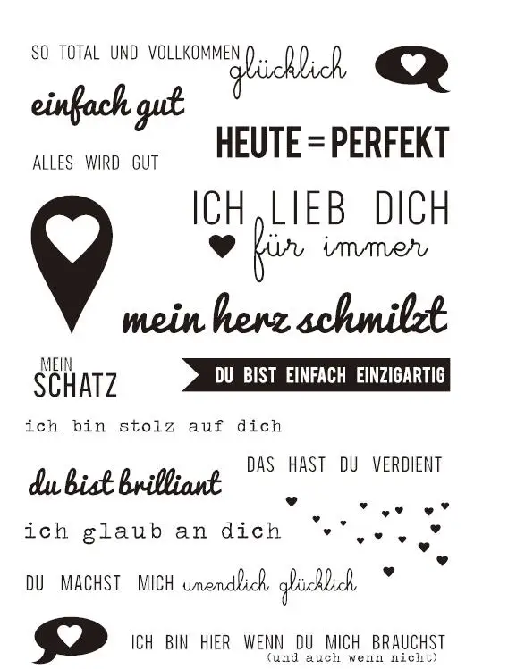 

German Transparent Clear Silicone Stamp/Seal for DIY scrapbooking/photo album Decorative clear stamp G015