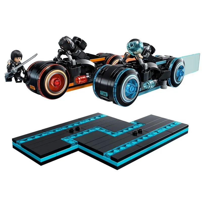 

BELA 10881 Ideas TRONS Legacy Light Cycles Model Building Blocks Enlighten Action Figure Toys For Children Christmas Gift