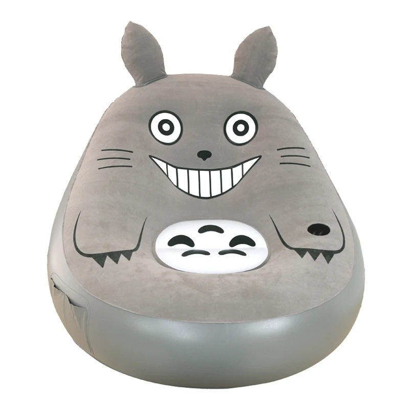 

Totoro Folding Inflatable Lazy man Outdoors Sofa Leisure Soft and Comfortable Flocking Fabric Cartoon adorable Sofa 2pcs/set