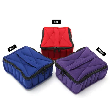 

30 Bottles Perfume Oil Holder Carrying Case Portable Travel Nail Polish Organizer Bag Cotton Storage Box For Essential Oils