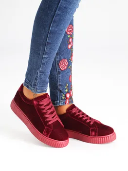 

OMS low sneakers velvet effect