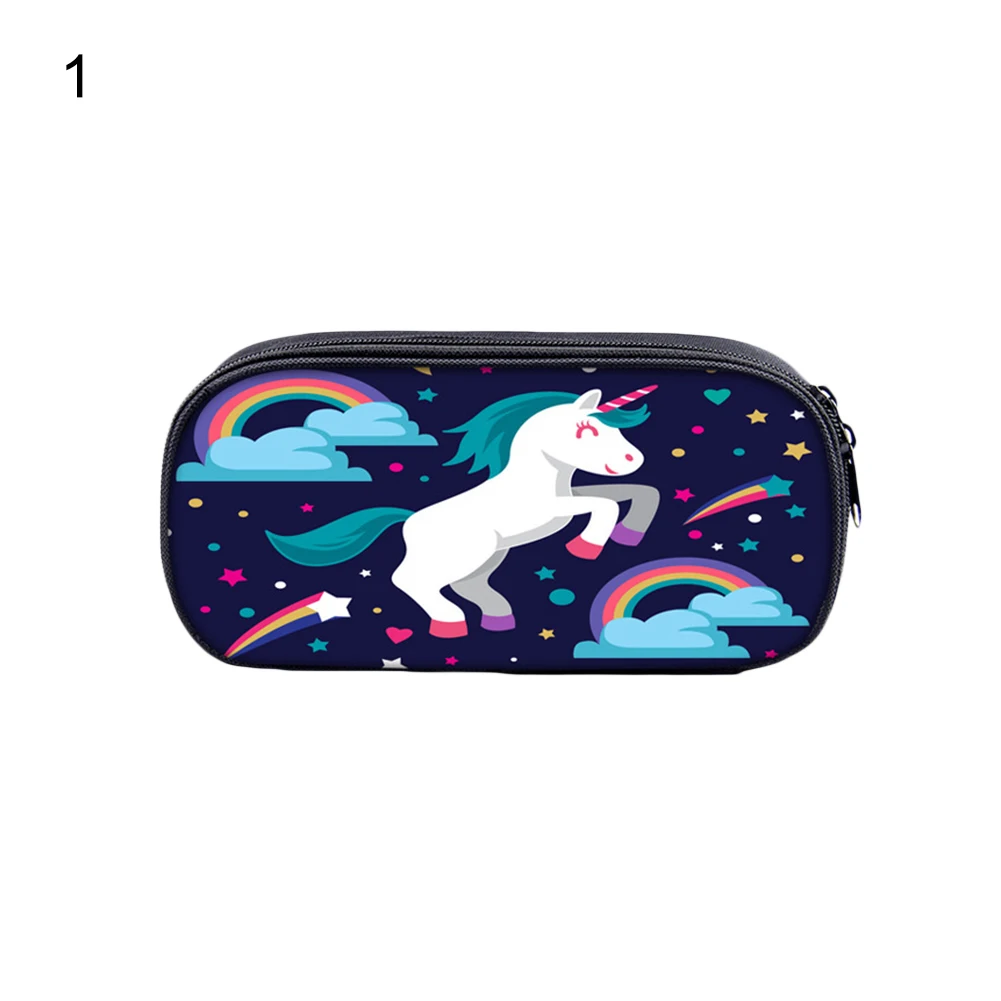 

Cartoon Unicorn Students Stationery Pencil Bag Cosmetic Pouch Pocket Holder