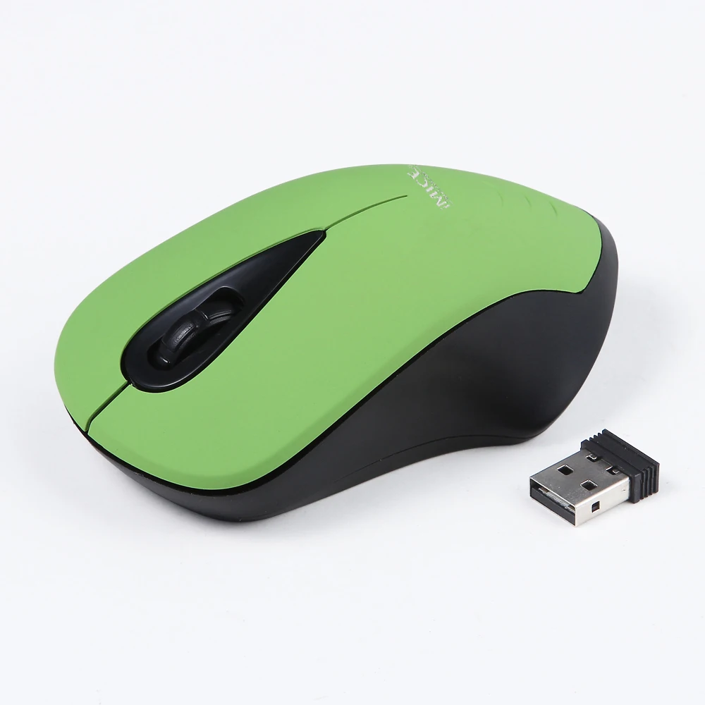 Mini Portable Wireless Mouse Small Computer Mouse 2.4G Green Little Mice for Girl Lady Woman for