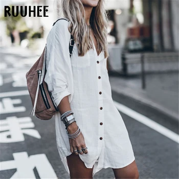 

RUUHEE Brand New Cover-Up Long Sleeve Bathing Suit Women Swimsuit Swimwear Summer Chiffon Beach Dress Bikini Tunic Beach Wear