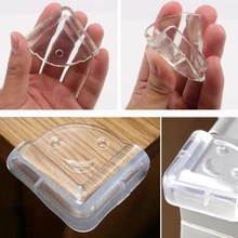 4 шт. силиконовый защитный стол угловая Защитная крышка для детей антиколлизия края угловая защита для безопасности ребенка прозрачная