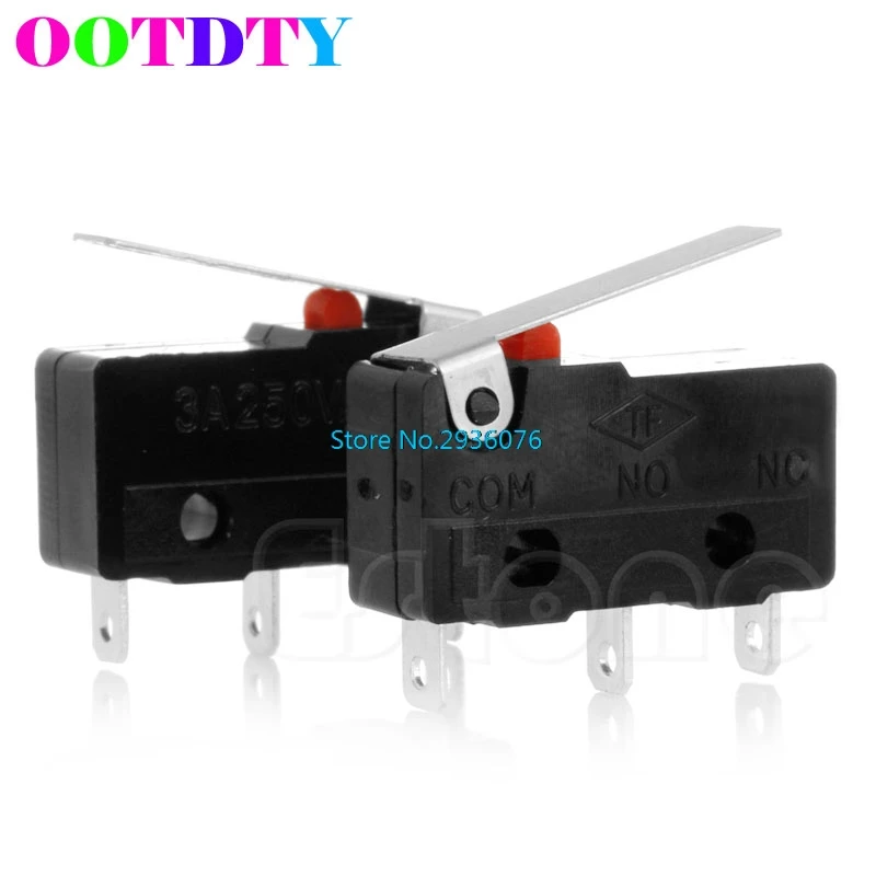 

2pcs/lot C+NO+NC Micro Limit Sensor Switch Roller Arm Lever Subminiature 3A 250V AC APR22_0