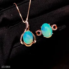 KJJEAXCMY Fine Jewelry 925 Sterling Silver Inlay Natural Opal Gemstone Women's Ring Necklace Pendant Set Support Test opal hamsa choker necklace fatima hand pendant necklace natural opal stone israel jewish jewelry 925 sterling silver jewelry
