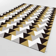 Черный, серый, белый этнический треугольник геометрический 3d принт Нескользящая микрофибра Гостиная декоративный современный моющийся коврик