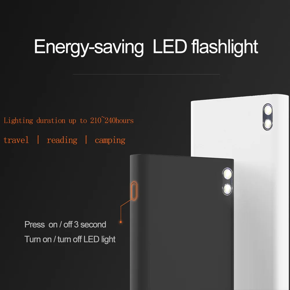 

ARUN 12000 mAh Power Bank External Battery 2 USB LED Lighting Mini Portable Mobile Phone Charger for Xiaomi mi iphone XS 8plus