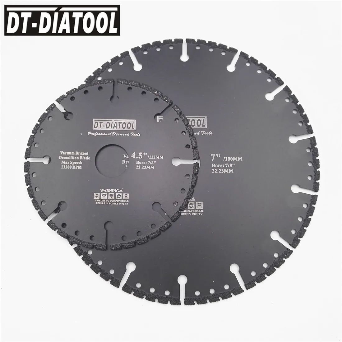 2pcs Vacuum Brazed Diamond Saw Blade All Purpose cutting disc Demolition blade rescue hard stone Cast Iron rebar 115MM-230MM