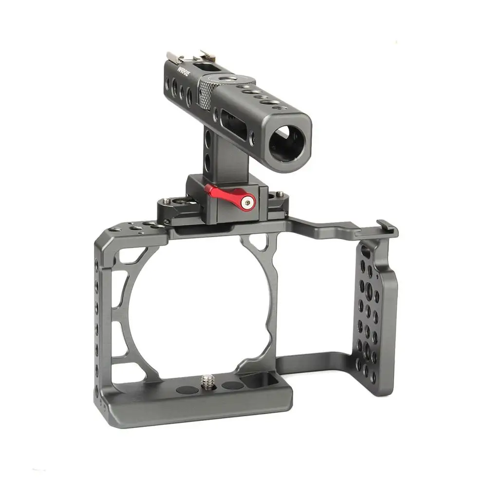 

WARAXE A6 Kit Camera Cage with NATO Rail Handle Grip for Sony ILCE-6000/ILCE-6300/ILCE-A6500 with 1/4" and 3/8" Threaded Holes
