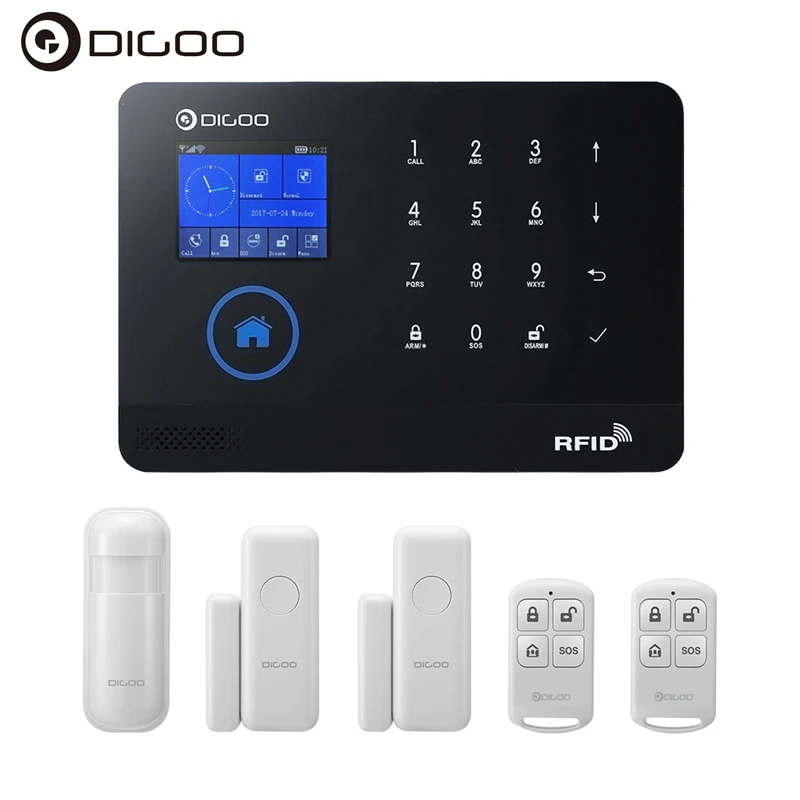 Digoo DG-HOSA Smart Home Security 433MHz Wireless Black 3G&GSM&WIFI DIY Alarm Systems Kits Infrared Motion Sensor Door Magnetism digoo dg hosa smart 433mhz wireless smoke detector fi re alarm sensor for home security guarding alarm systems two grade