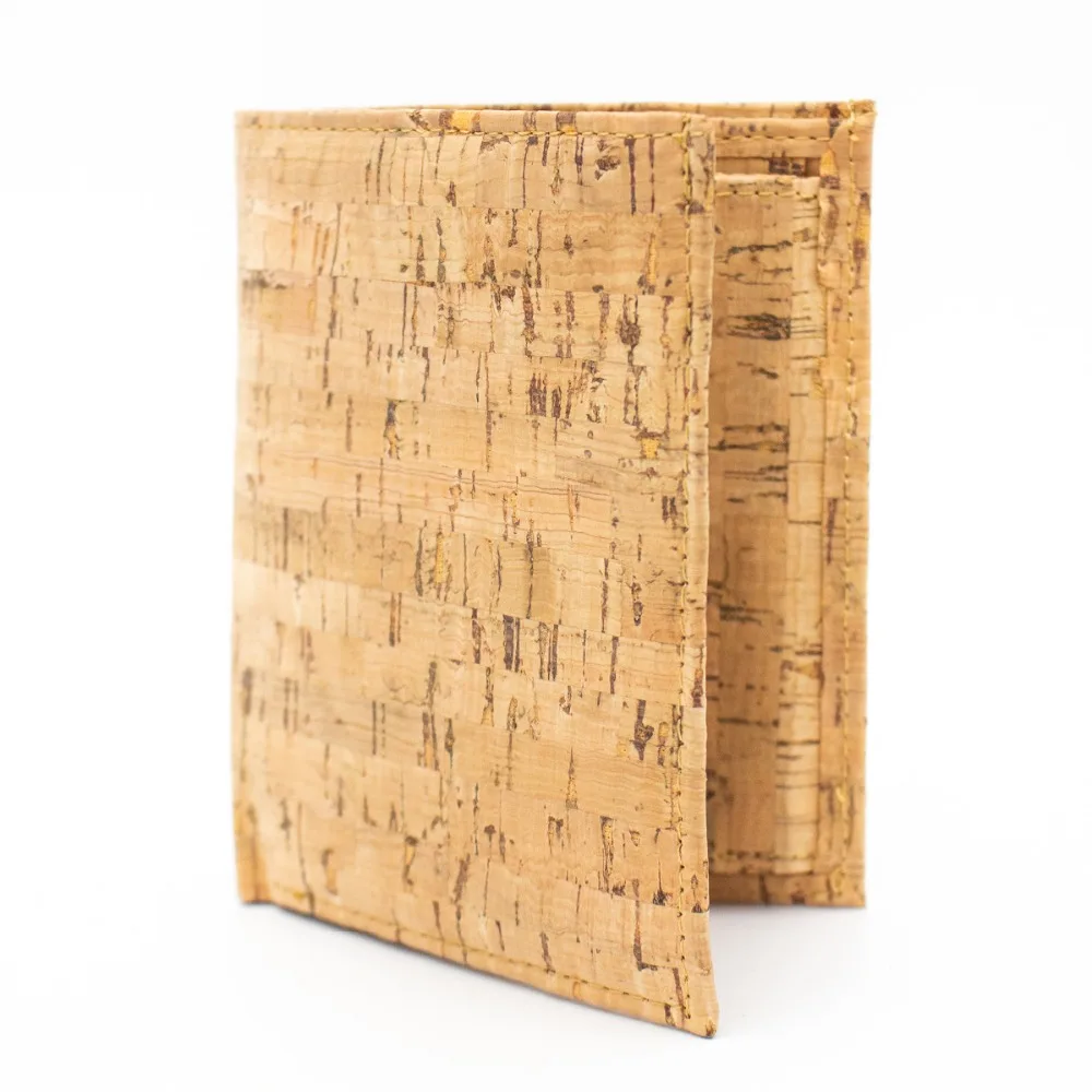 

Rustic Natural Cork Wallet for Men cork vegan handmade casual wooden Eco wallet from Portugal BAG-312