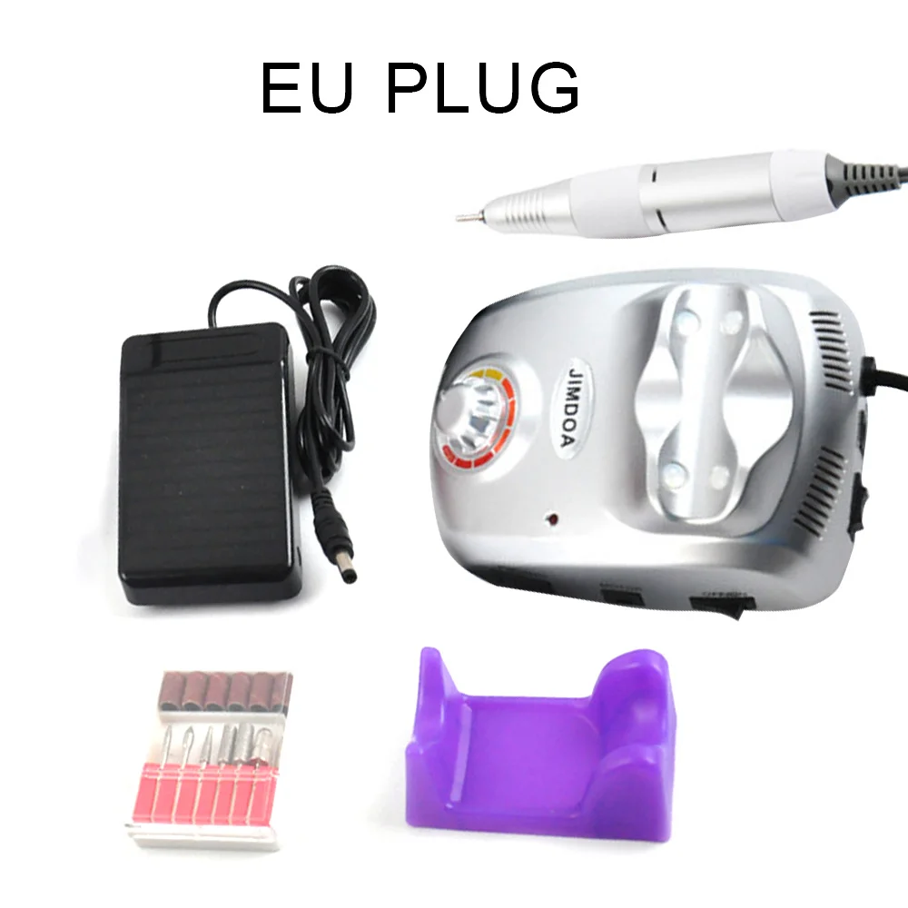 Сверла для ногтей Электрический аппарат для маникюра гель для удаления кутикулы фрезерные сверла ЕС педикюр машина полировальная шлифовальная машина фрезы - Цвет: GJ5051Sv