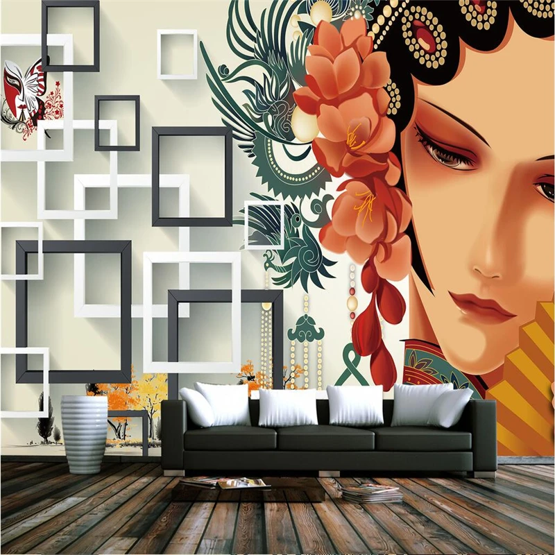 3D Custom Wallpaper for Walls Painting Photo Frame Wall Murals Living Room Home Decor Creative Chinese Non-Woven | Обустройство дома