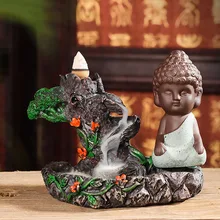 Горячая смола Курильница в форме Будды ладан держатель курильницы для домашнего офиса Чайный домик гостиной украшения