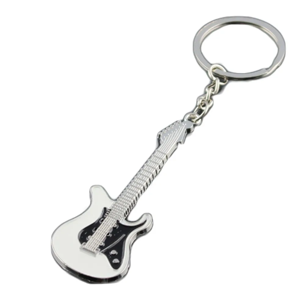 New Guitar Keychain Creative Design Bass Guitar Musical Instrument