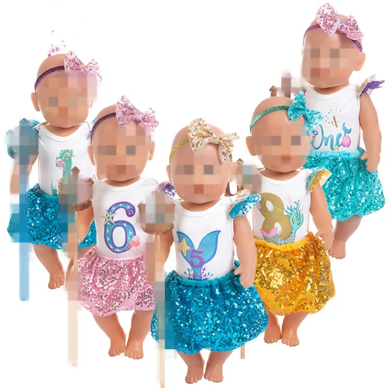 

Doll Clothes Born New Baby Fit 18 inch 40-43cm Doll Lantern skirt trousers skirt Baby Clothes accessories For Baby Birthday Gift