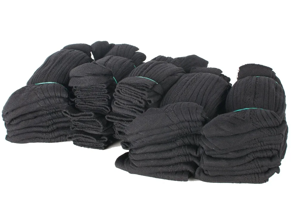 Мужские носки с хлопком черного цвета 50 пар