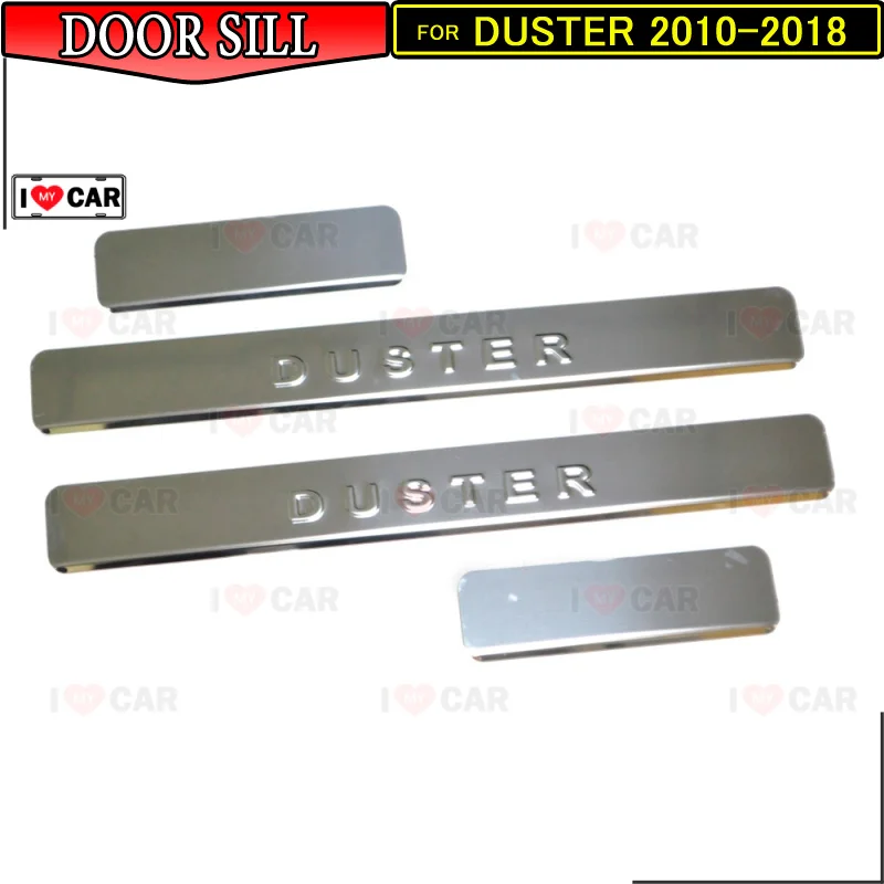 

Door sills for Renault Duster 2010-2018 Dacia scuff plate guard stainless door sills sticker car styling decoration protection