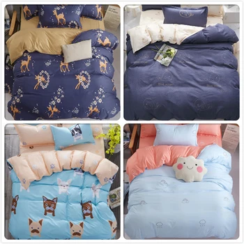 

Dog Cat Kitty Pattern Soft Cotton Duvet Cover Sheet Pillowcase 3/4 pcs Bedding Sets Kids Child Adult Single Twin Queen King Size