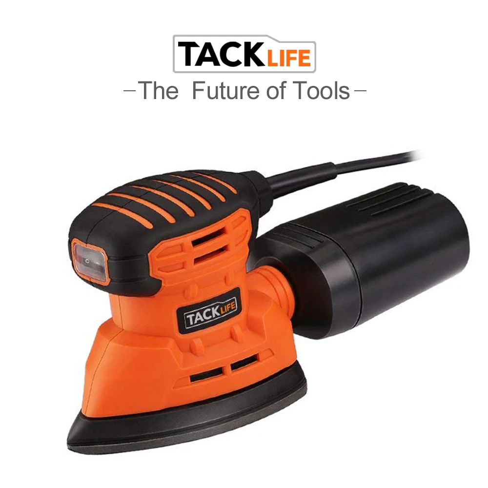 

Tacklife PMS01A 1.1A/130W/12000OPM Sander Advanced Mouse Detail Sander with 360 Degree Rotating Sanding Sander Home Tools