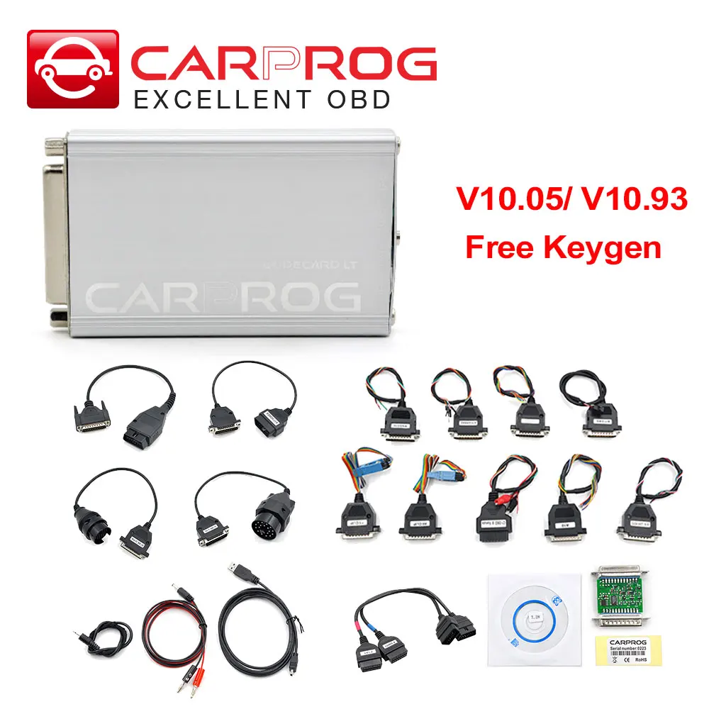 Carprog V10.05/V10.93 ECU чип проигрывание автомобиля прог Авто Ремонт радио одометры панели приборов иммобилайзеры инструмент для ремонта автомобиля
