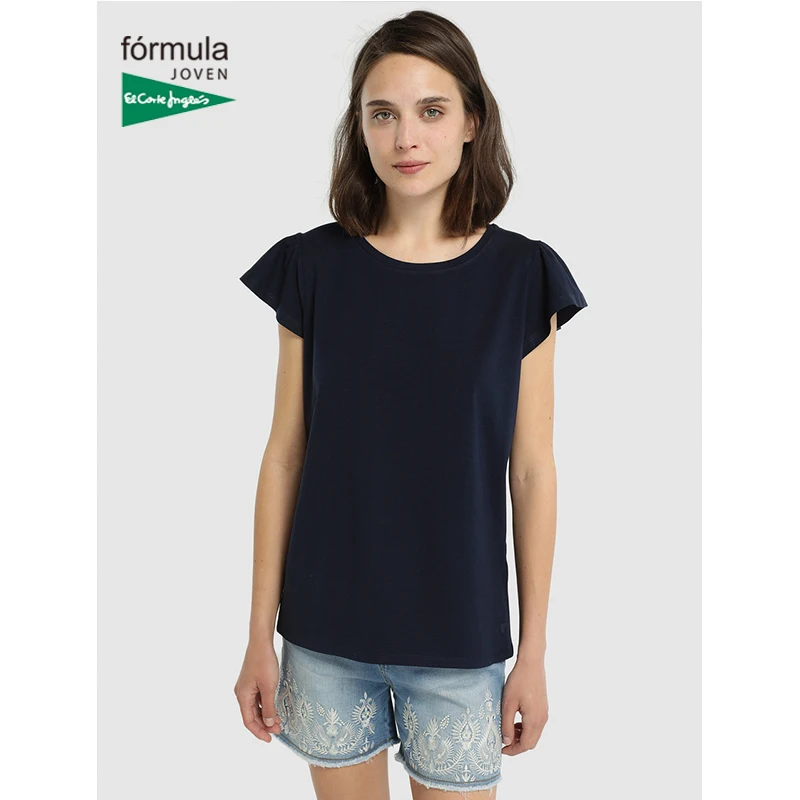 Рубашка женская Formula Young с коротким рукавом и круглым вырезом | Женская одежда