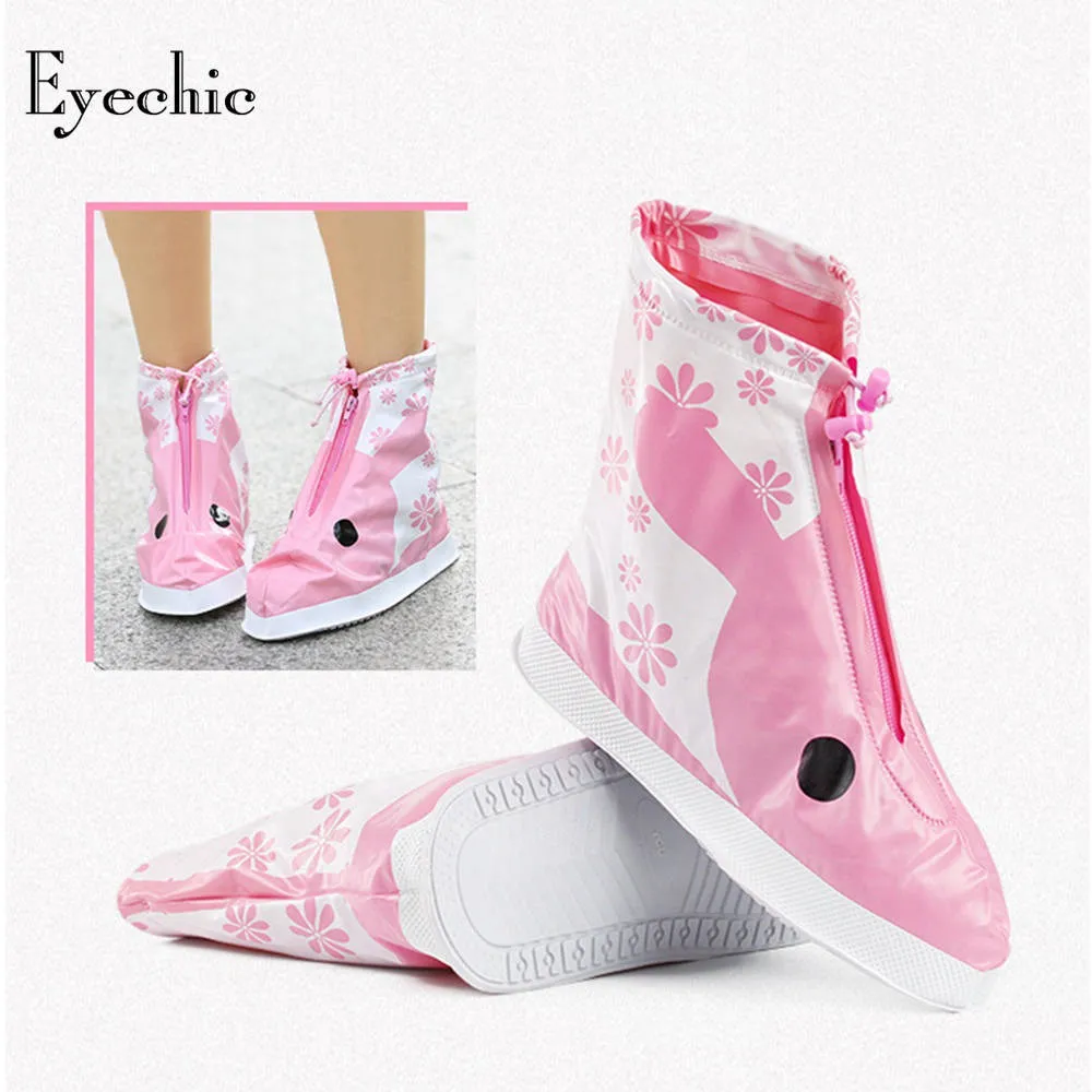Eyechic Детская обувь кроссовки непромокаемые сапоги для девочек и мальчиков; обувь на молнии; высокие Нескользящие непромокаемые сапоги с рисунком жирафа желтого цвета